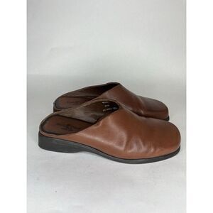 Duck Head Brown Leather Casual Comfort Mules Shoes Women’s Sz 8.5W US/39EU